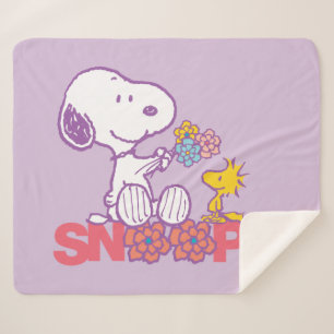 Erdnüsse   Snoopy & Woodstock-Blume Sherpadecke