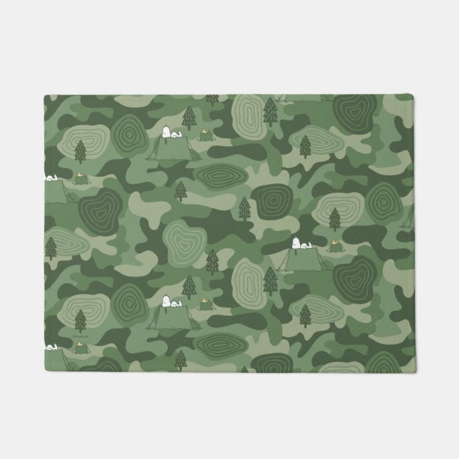 Erdnüsse | Snoopy & Woodstock Camouflage Camp Fußmatte (Vorderseite)