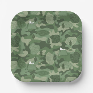 Erdnüsse Snoopy & Woodstock Camouflage Camp Pappteller