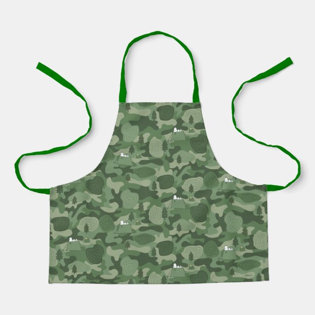 Erdnüsse | Snoopy & Woodstock Camouflage Camp Schürze (Vorderseite)