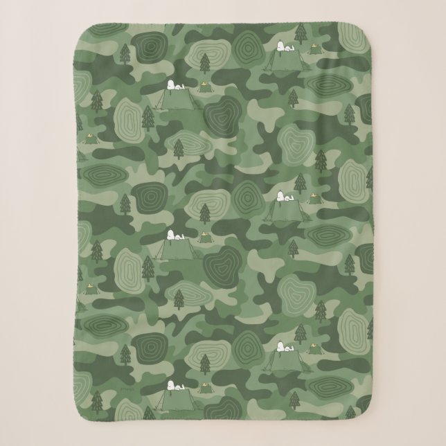 Erdnüsse | Snoopy & Woodstock Camouflage Camp Sherpadecke (Vorderseite)