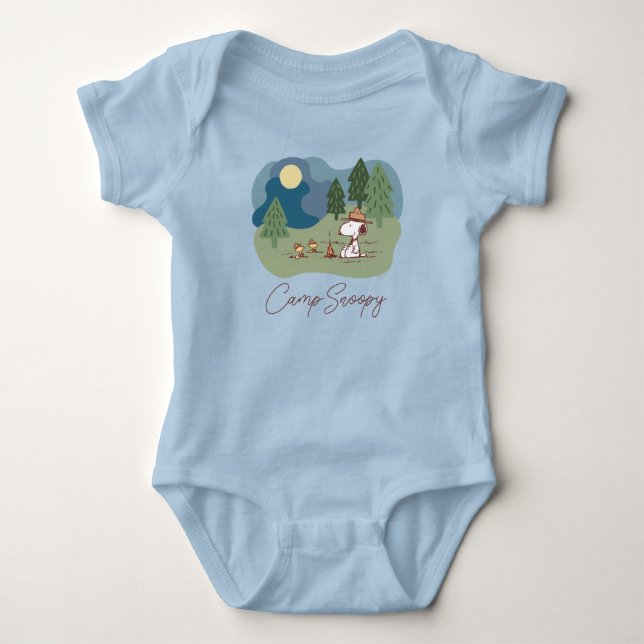 Erdnüsse | Snoopy & Woodstock Camp Baby Strampler (Vorderseite)