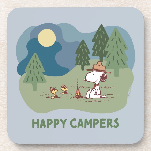 Erdnüsse | Snoopy & Woodstock Camp Getränkeuntersetzer (Vorderseite)