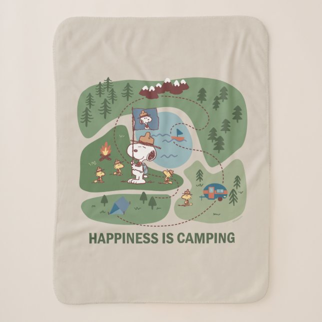 Erdnüsse | Snoopy & Woodstock Camp Karte Sherpadecke (Vorderseite)