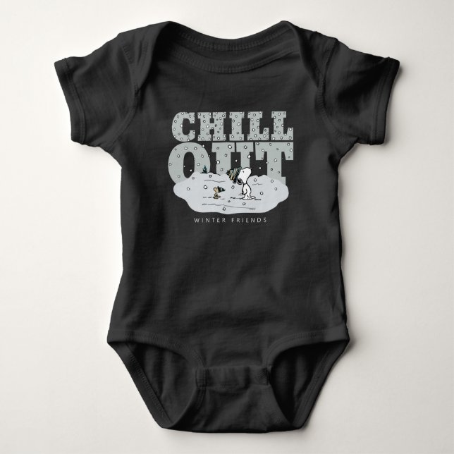 Erdnüsse | Snoopy & Woodstock Chill Out Baby Strampler (Vorderseite)
