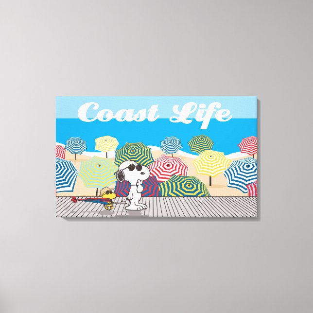 Erdnüsse | Snoopy & Woodstock Coast Life Leinwanddruck (Vorderseite)