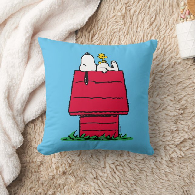 Erdnüsse | Snoopy & Woodstock Doghouse Kissen (Decke)
