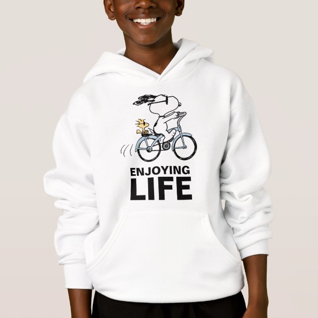Erdnüsse | Snoopy & Woodstock Fahrrad Hoodie (Vorderseite)