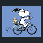 Erdnüsse | Snoopy & Woodstock Fahrrad Poster<br><div class="desc">Karo in diesem phantastischen Erdnussdesign mit Snoopy und Woodstock.</div>
