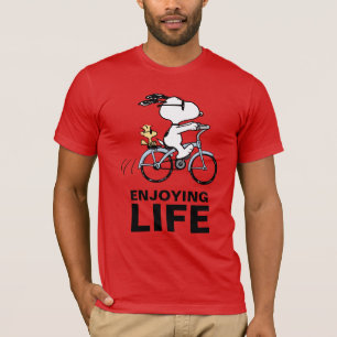 Erdnüsse   Snoopy & Woodstock Fahrrad T-Shirt