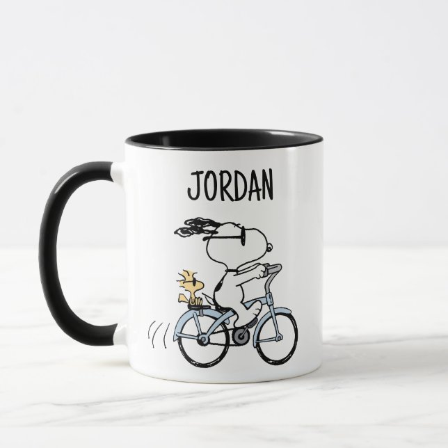 Erdnüsse | Snoopy & Woodstock Fahrrad Tasse (Links)