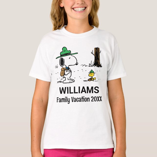 Erdnüsse | Snoopy & Woodstock Familienurlaub T-Shirt (Vorderseite)
