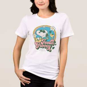 Erdnüsse   Snoopy & Woodstock Feelin'Groovy Tri-Blend Shirt