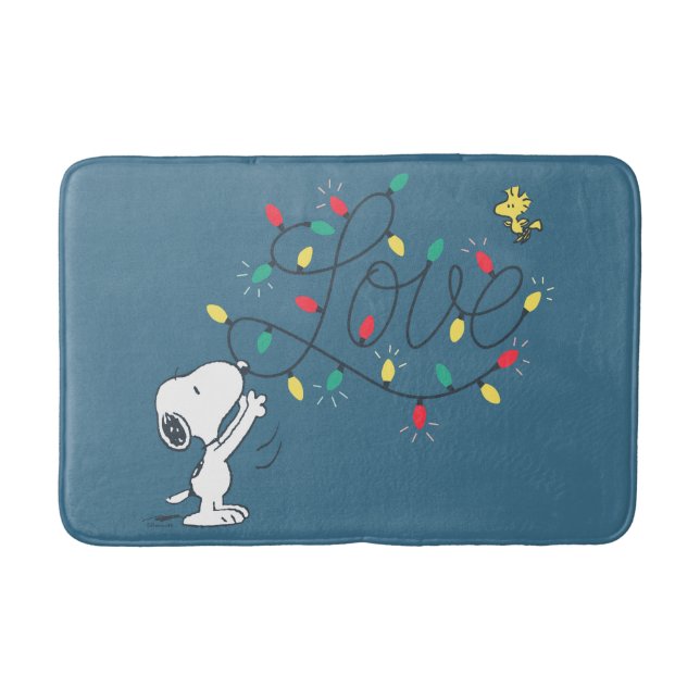 Erdnüsse | Snoopy & Woodstock Feriendekoration Badematte (Vorderseite)