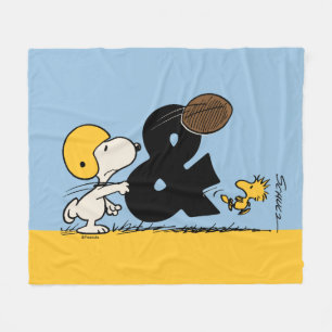 Erdnüsse   Snoopy & Woodstock Football Fleecedecke