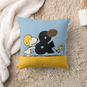 Erdnüsse   Snoopy & Woodstock Football Kissen