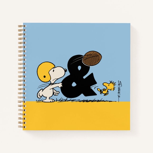 Erdnüsse | Snoopy & Woodstock Football Notizbuch (Vorderseite)