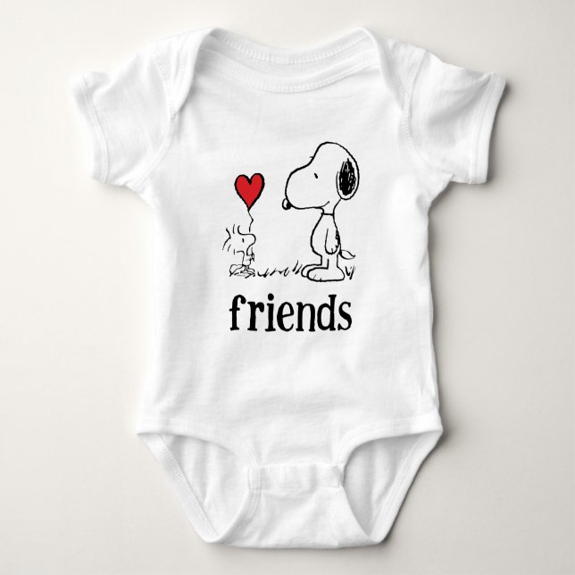 Erdnüsse | Snoopy & Woodstock Friends Baby Strampler (Vorderseite)