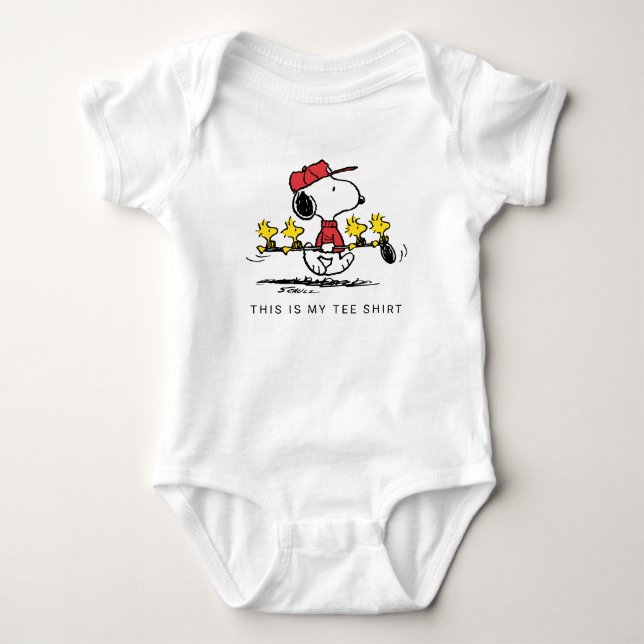 Erdnüsse | Snoopy, Woodstock & Friends Golf Baby Strampler (Vorderseite)
