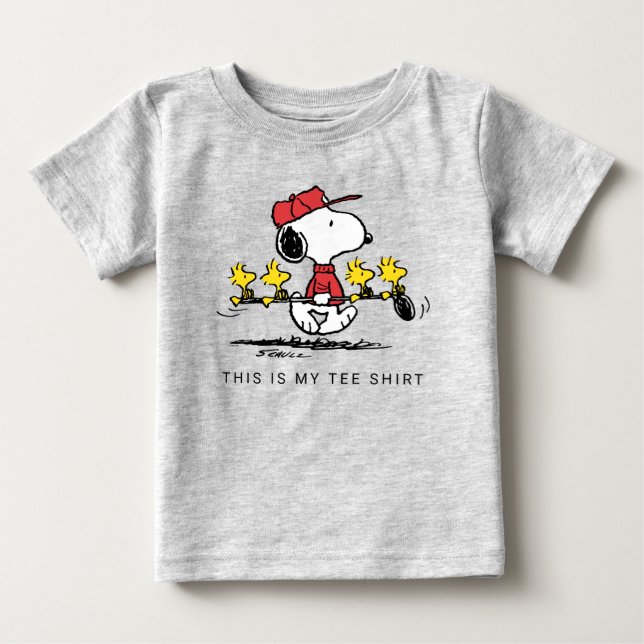 Erdnüsse | Snoopy, Woodstock & Friends Golf Baby T-shirt (Vorderseite)