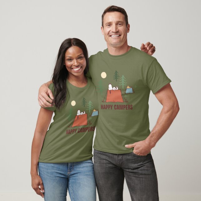 Erdnüsse | Snoopy & Woodstock Glück ist Camping T-Shirt (Unisex)