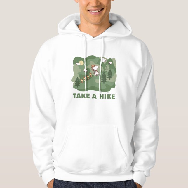 Erdnüsse | Snoopy & Woodstock Glück ist Wandern Hoodie (Vorderseite)