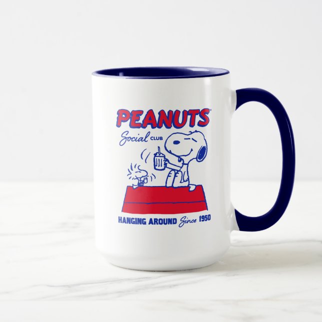 Erdnüsse | Snoopy & Woodstock-Hanglage Tasse (Rechts)