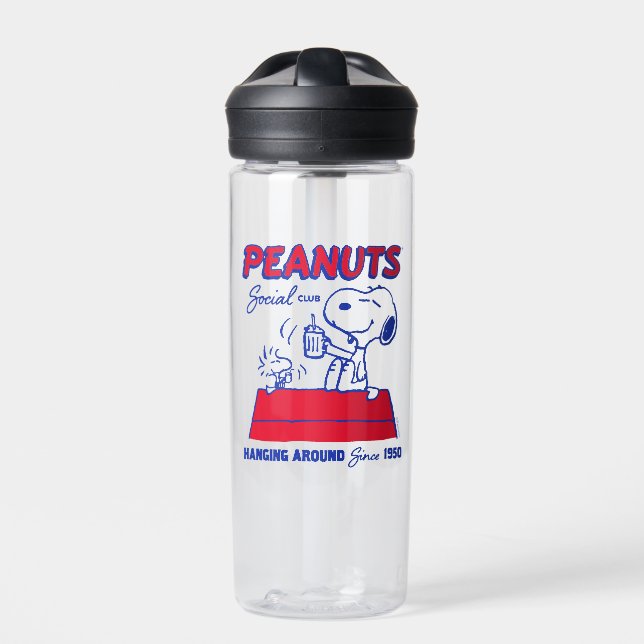 Erdnüsse | Snoopy & Woodstock-Hanglage Trinkflasche (Vorderseite)