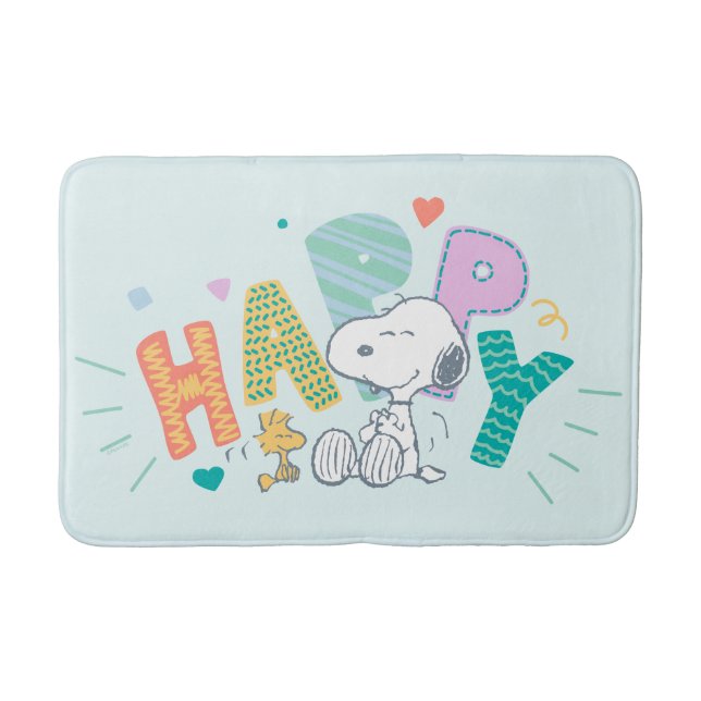 Erdnüsse | Snoopy & Woodstock Happy Badematte (Vorderseite)