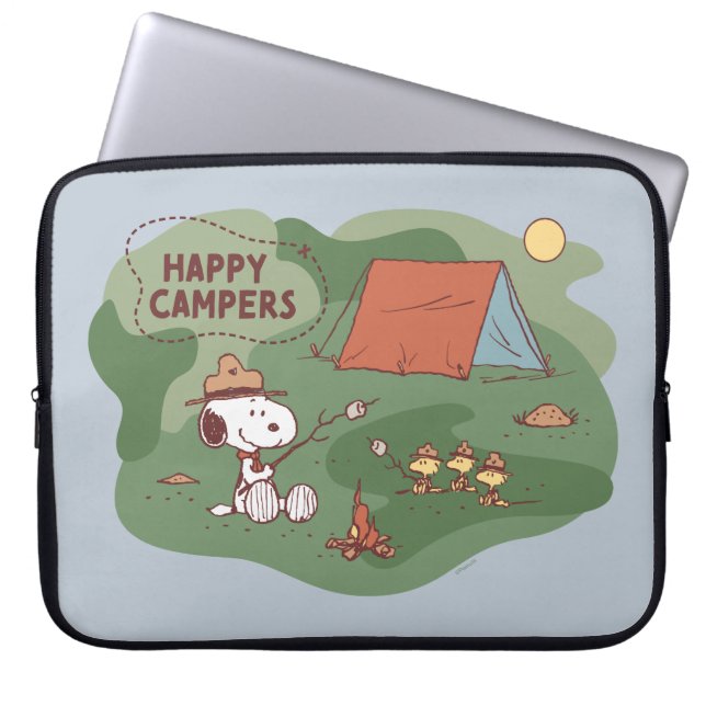 Erdnüsse | Snoopy & Woodstock Happy Campers 2 Laptopschutzhülle (Vorderseite)