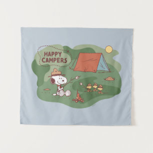 Erdnüsse Snoopy & Woodstock Happy Campers 2 Wandteppich