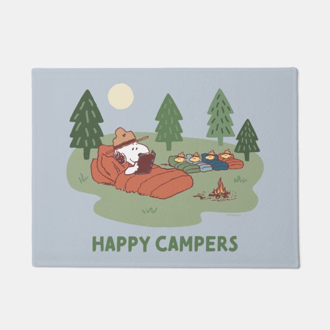 Erdnüsse | Snoopy & Woodstock Happy Campers Fußmatte (Vorderseite)
