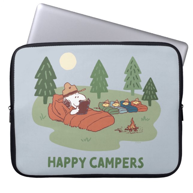 Erdnüsse | Snoopy & Woodstock Happy Campers Laptopschutzhülle (Vorderseite)