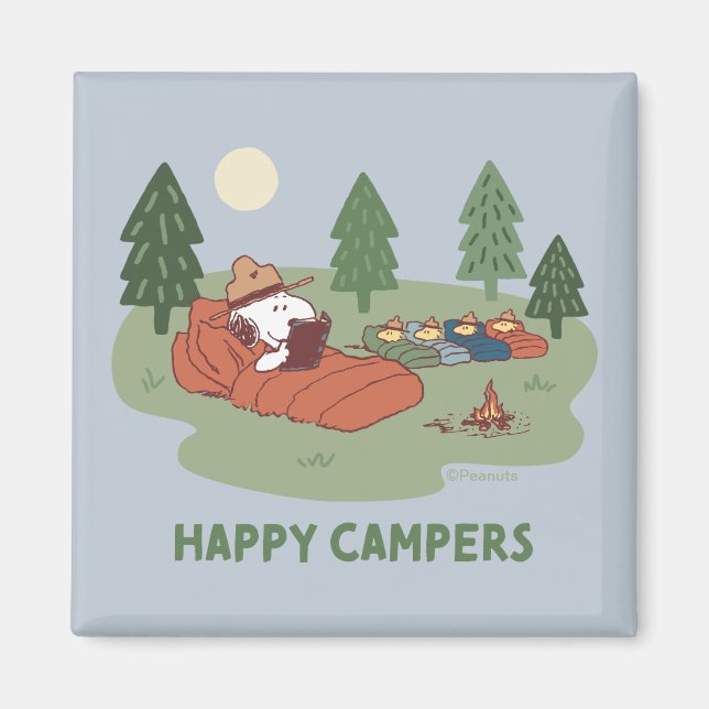 Erdnüsse | Snoopy & Woodstock Happy Campers Magnet (Vorne)