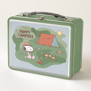 Erdnüsse   Snoopy & Woodstock Happy Campers Metall Brotdose