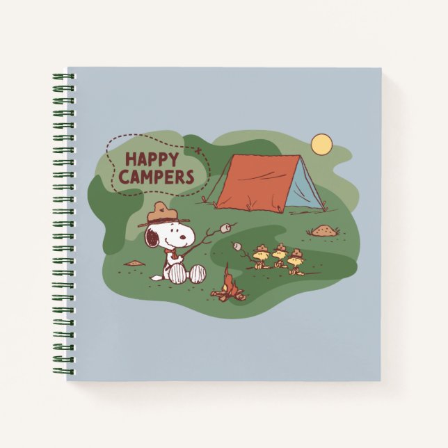 Erdnüsse | Snoopy & Woodstock Happy Campers Notizbuch (Vorderseite)