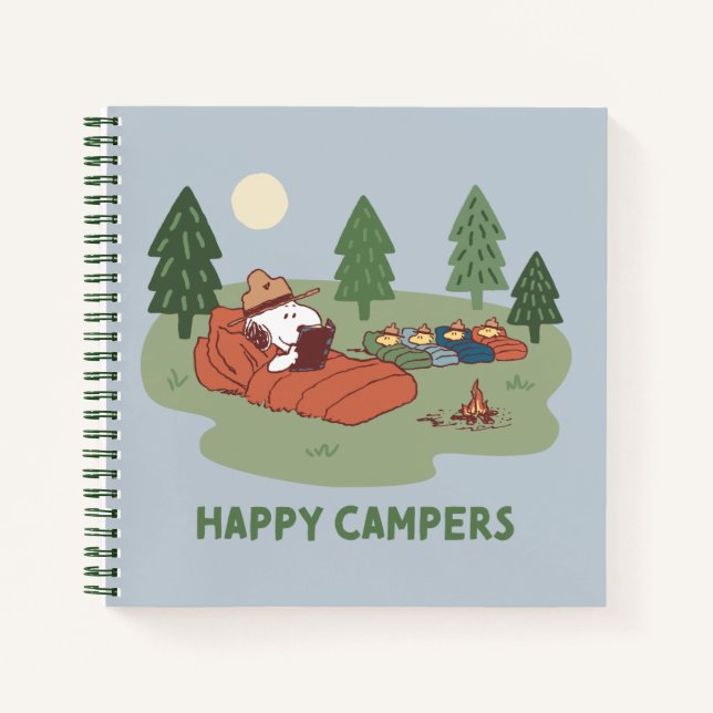 Erdnüsse | Snoopy & Woodstock Happy Campers Notizbuch (Vorderseite)