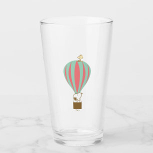 Erdnüsse Snoopy & Woodstock Heißluftballon Glas