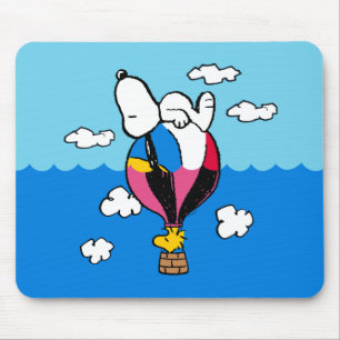 Erdnüsse Snoopy & Woodstock Heißluftballon Mousepad