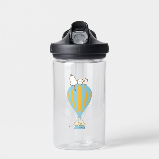 Erdnüsse | Snoopy & Woodstock Heißluftballon Trinkflasche (Vorne)