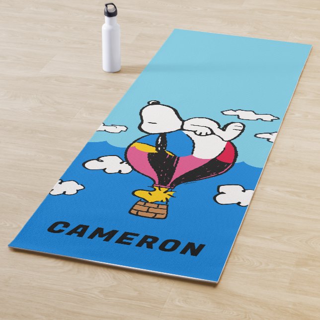 Erdnüsse | Snoopy & Woodstock Heißluftballon Yogamatte (Beispiel)