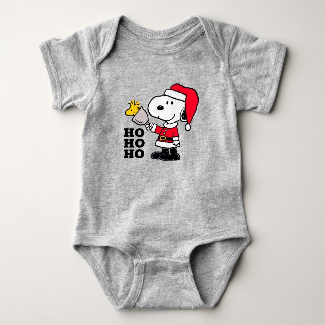 Erdnüsse | Snoopy & Woodstock Ho Ho Ho Baby Strampler (Vorderseite)