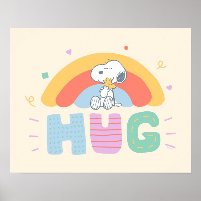 Erdnüsse | Snoopy & Woodstock Hug Poster (Vorne)