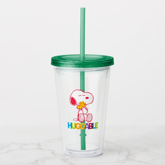 Erdnüsse | Snoopy & Woodstock Huggable Acryltrinkbecher (Vorderseite)