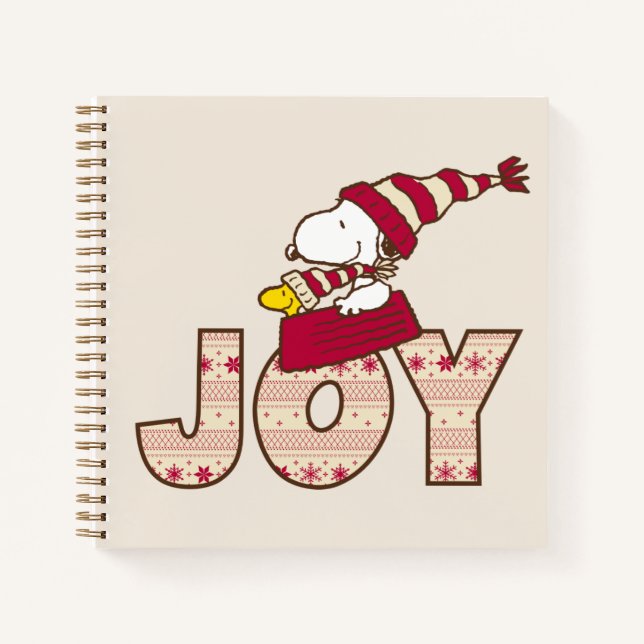Erdnüsse | Snoopy & Woodstock Joy Sled Ride Notizbuch (Vorderseite)