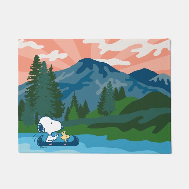 Erdnüsse | Snoopy & Woodstock Kanu Fußmatte (Vorderseite)