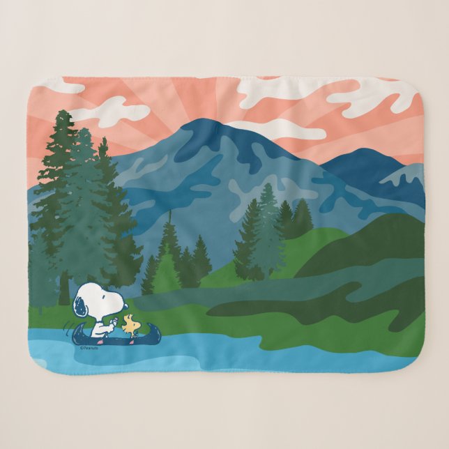 Erdnüsse | Snoopy & Woodstock Kanu Sherpadecke (Vorderseite (Horizontal))