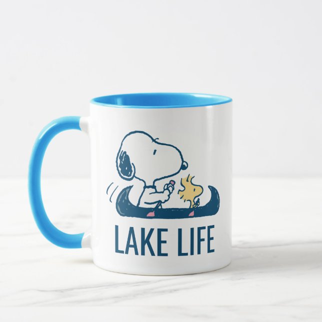 Erdnüsse | Snoopy & Woodstock Kanu Tasse (Links)