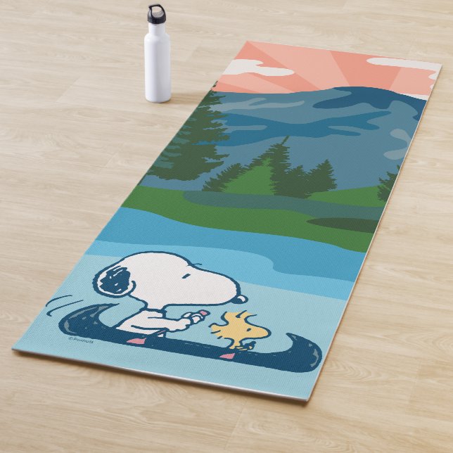 Erdnüsse | Snoopy & Woodstock Kanu Yogamatte (Beispiel)