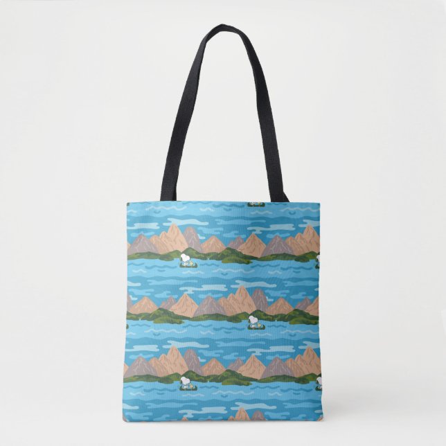 Erdnüsse | Snoopy & Woodstock Kanufahrt Muster Tasche (Vorderseite)